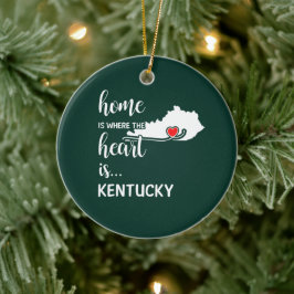 Kentucky Home is waar het hart ligt Keramisch Ornament