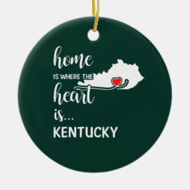 Kentucky Home is waar het hart ligt Keramisch Ornament