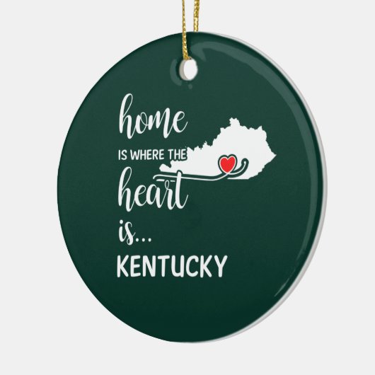 Kentucky Home is waar het hart ligt Keramisch Ornament (Links)
