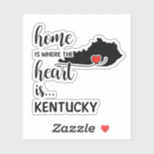 Kentucky Home is waar het hart ligt Sticker (Vel)