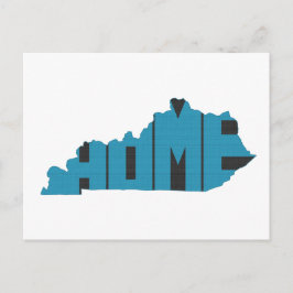 Kentucky Home State Blue Word Art Briefkaart
