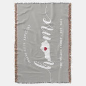 Kentucky Home State Personalized Deken (Voorkant Verticaal)