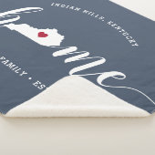 Kentucky Home State Personalized Sherpa Deken (3/4)