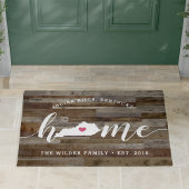 Kentucky Home State Personalized Wood look Deurmat