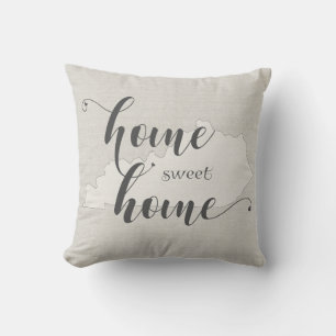 Kentucky - Home Sweet Home burlap-look Kussen