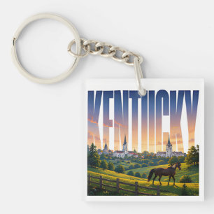 Kentucky Horse Country Bluegrass Schitterende onts Sleutelhanger