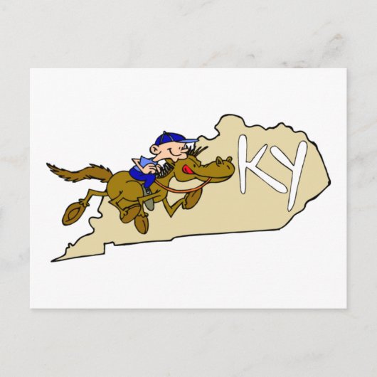 Kentucky Horse Racing Briefkaart (Voorkant)