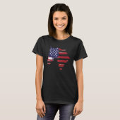 Kentucky Horse Racing Horse American Flag T-shirt (Voorkant volledig)