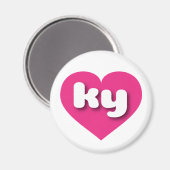 Kentucky hot roze hart - Ik hou van ky Magneet (Voorkant / Achterkant)