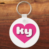 Kentucky hot roze hart - Ik hou van ky Sleutelhanger (Voorkant)