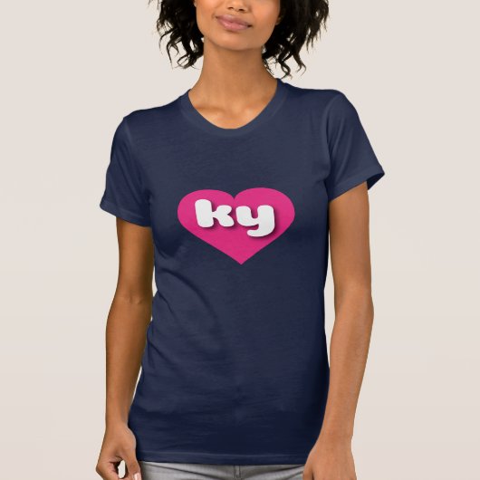 Kentucky hot roze hart - Ik hou van ky T-shirt (Voorkant)