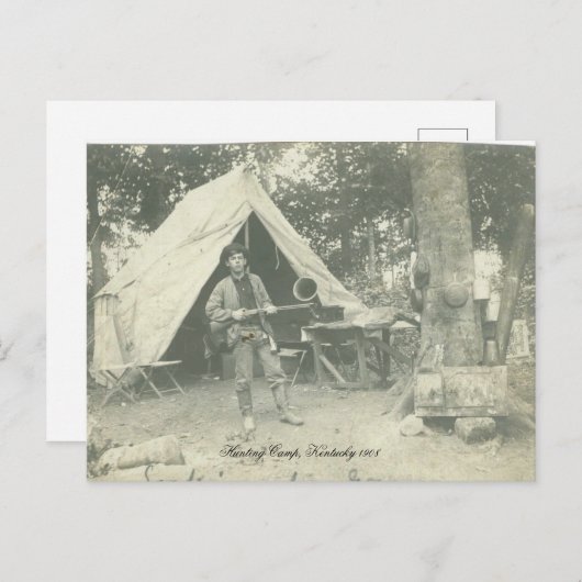 Kentucky Hunting Camp 1908 Briefkaart (Voorkant / Achterkant)