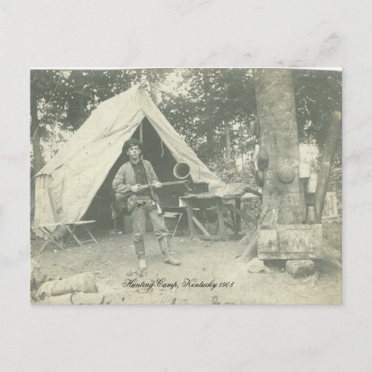 Kentucky Hunting Camp 1908 Briefkaart (Voorkant)