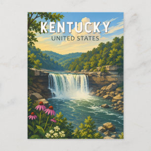 Kentucky Illustratie Reis Kunst Vintage Briefkaart