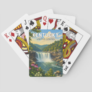 Kentucky Illustratie Reis Kunst Vintage Pokerkaarten