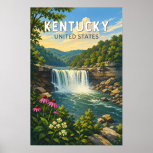 Kentucky Illustratie Reis Kunst Vintage Poster