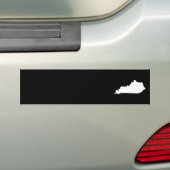 Kentucky in wit en zwart bumpersticker (Op auto)