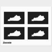 Kentucky in wit en zwart rechthoekige sticker (Vel)