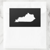 Kentucky in wit en zwart rechthoekige sticker (Tas)