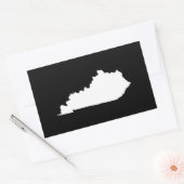 Kentucky in wit en zwart rechthoekige sticker (Envelop)