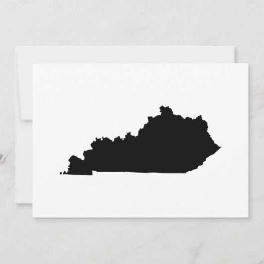 Kentucky in zwart en wit kaart (Voorkant)