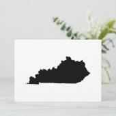 Kentucky in zwart en wit kaart (Staand voorkant)