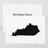 Kentucky in zwart en wit kaart (Voorkant / Achterkant)