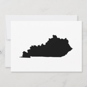 Kentucky in zwart en wit kaart