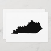 Kentucky in zwart-wit kaart (Voorkant / Achterkant)