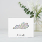 Kentucky-kaart Briefkaart (Staand voorkant)