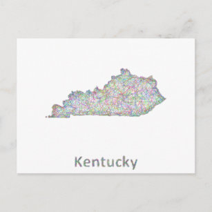 Kentucky-kaart Briefkaart