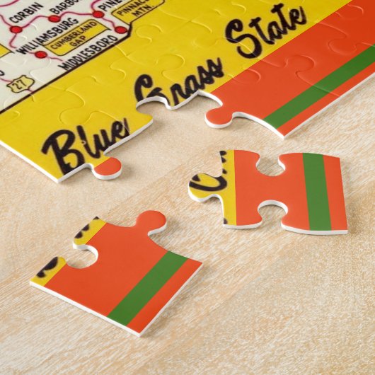  Kentucky Kaart Briefkaart Legpuzzel (Zijkant)