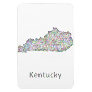Kentucky-kaart Magneet