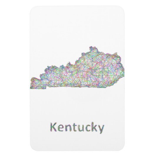 Kentucky-kaart Magneet (Verticaal)