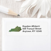 Kentucky kaart retour adres label (Insitu)
