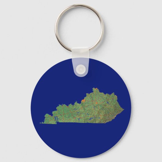 Kentucky Kaart Sleutelhanger (Voorkant)