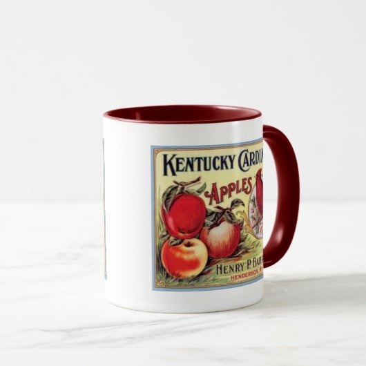 Kentucky Kardinaal Apples, Henry P Barret, Mok (Voorkant rechts)