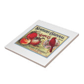  Kentucky Kardinaal Apples, Henry P Barret, Tegeltje (Zijkant)