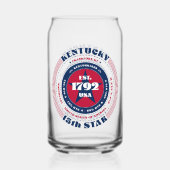 Kentucky Kentucky Typography Drinkware Set Blikvorm Glas (Achterkant)