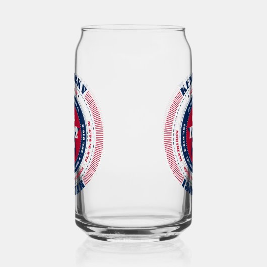 Kentucky Kentucky Typography Drinkware Set Blikvorm Glas (Rechts)