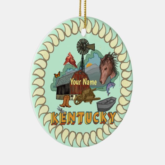 Kentucky Keramisch Ornament (Rechts)