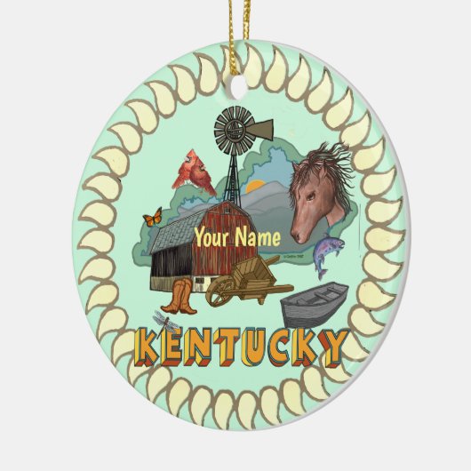 Kentucky Keramisch Ornament (Links)