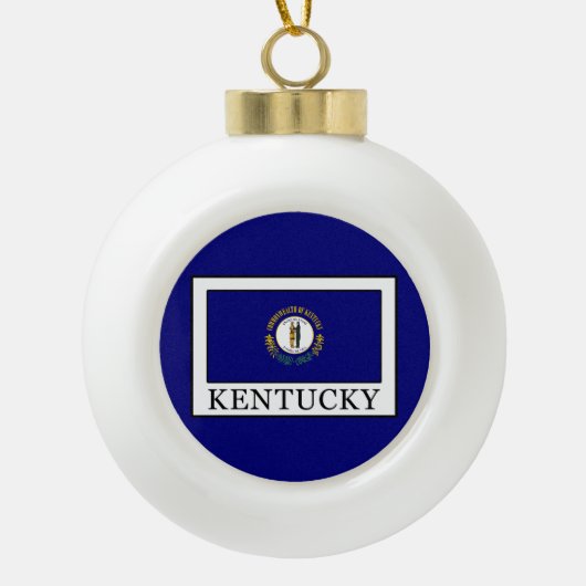 Kentucky Keramische Bal Ornament (Voorkant)