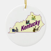 Kentucky kerstboomversiering keramisch ornament (Voorkant)
