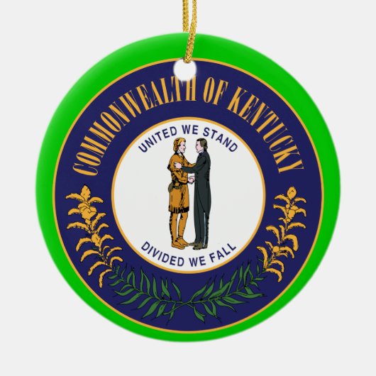 Kentucky-kerstversiering Keramisch Ornament (Voorkant)