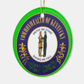Kentucky-kerstversiering Keramisch Ornament (Links)