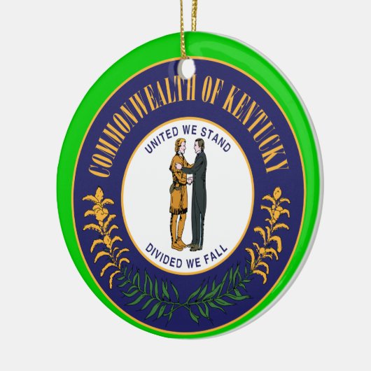 Kentucky-kerstversiering Keramisch Ornament (Links)