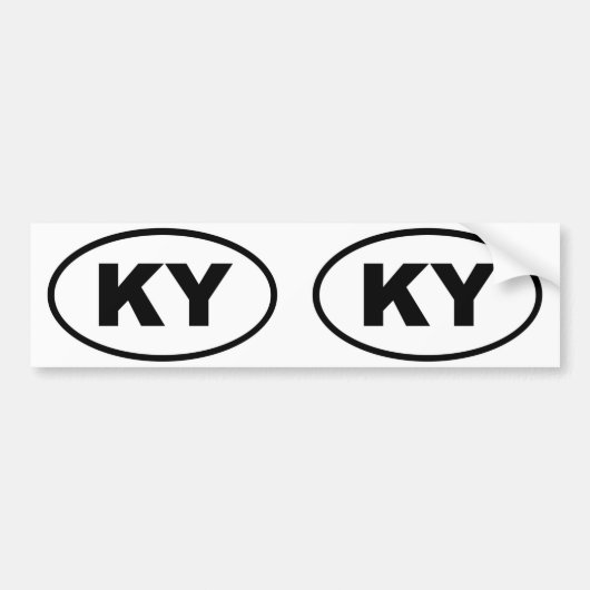 Kentucky KY oval Bumpersticker (Voorkant)