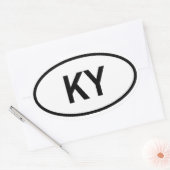 Kentucky "KY" Ovale Sticker (Envelop)