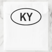 Kentucky "KY" Ovale Sticker (Tas)